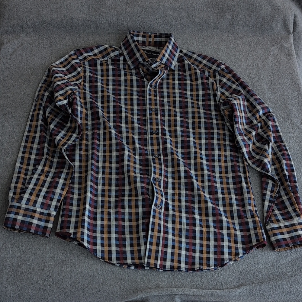 ​Robert Graham Multicolor Plaid Check Button Down Shirt - Size S